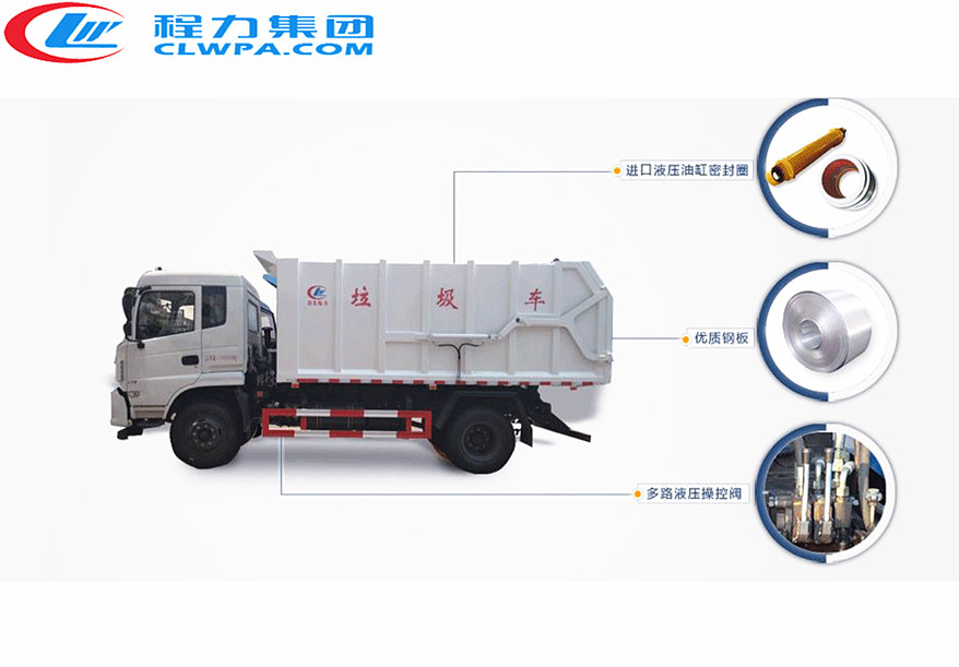 程力對(duì)接垃圾車主要部件分解圖