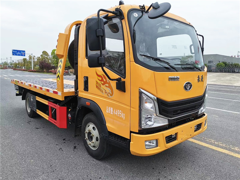 重汽豪曼一拖二藍(lán)牌清障車